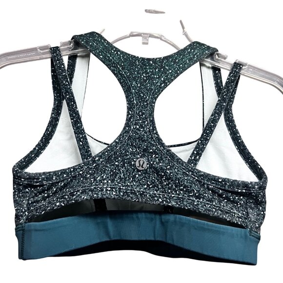 Lululemon Splendour Sports Bra Flashback Static Seamist Forage Teal Forage Sz 6 - Picture 5 of 10